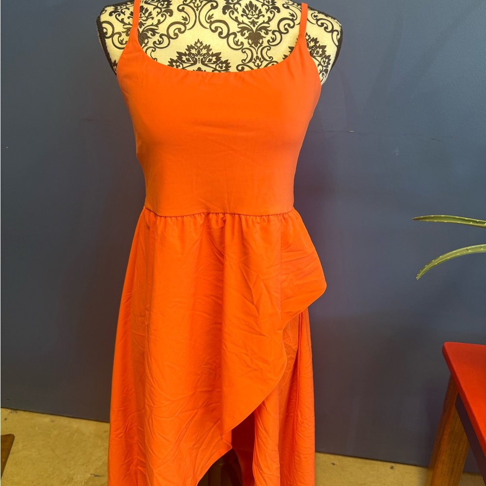 HALARA Asymmetrical Orange Dress